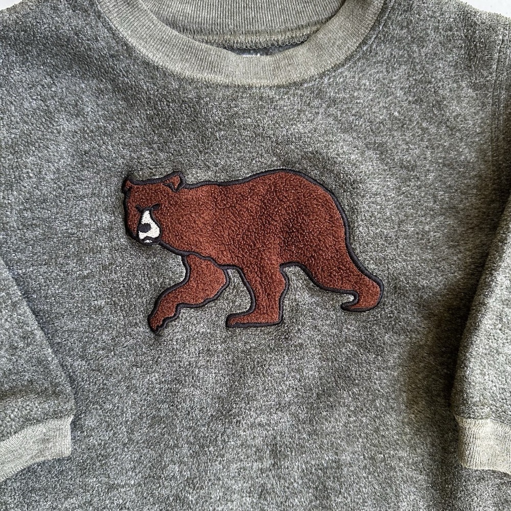 Baby Gap Bear Sweater Green Brown 6-12 Months Toddler Boys Pullover Shirt Top